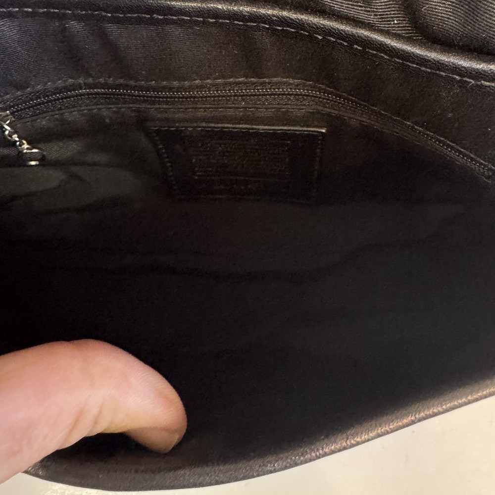 Y2K Coach Soho Signature C Buckle Canvas Leather Shoulder Bag F10925 Black - Picture 12 of 15